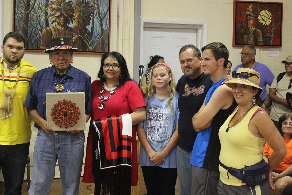 Arvis with Dennis Banks, Native hero